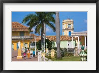 Framed Plaza Mayor, Trinidad, UNESCO World Heritage site, Cuba