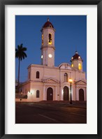 Framed Cuba, Catedral de Purisima Concepcion cathedral at dusk
