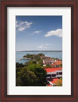 Framed Cuba, Cienfuegos, Punta Gorda, elevated view