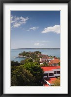Framed Cuba, Cienfuegos, Punta Gorda, elevated view