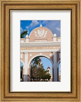 Framed Cuba, Parque Jose Marti, Close up of Arco de Triunfo