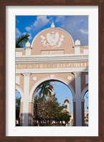 Framed Cuba, Parque Jose Marti, Close up of Arco de Triunfo