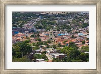 Framed Cuba, Sancti Spiritus, Trinidad, Aerial view of town