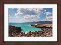 Framed Cuba, Trinidad, Playa Ancon beach, ocean cove