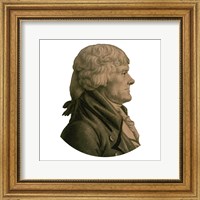 Framed Digitally Restored Portrait of Thomas Jefferson (sepia toned)