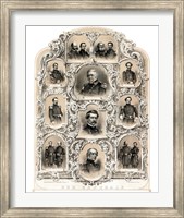 Framed Primary Union Generals from 1862