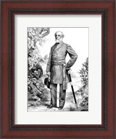 Framed General Robert E Lee Stand (black & white)