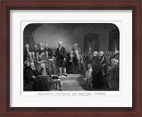 Framed President George Washington' Inaugural Address