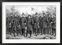 Framed Famous Union Generals of the Civil War