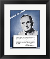 Framed Speaking for America - Harry Truman