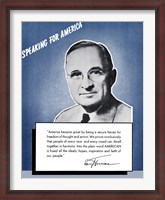 Framed Speaking for America - Harry Truman