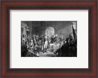 Framed General George Washington and his Military Commanders Meeting