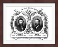 Framed Presidential Poster of Republican Party Nominees