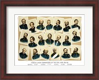 Framed Famous Union Commanders