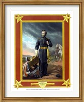 Framed General Ulysses S Grant with Cannon (color)