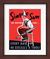 Framed Simple Sam the Wasting Fool