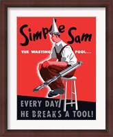 Framed Simple Sam the Wasting Fool