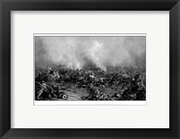 Framed Battle of Gettysburg (digitally restored, black & white)