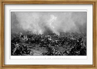 Framed Battle of Gettysburg (digitally restored, black & white)