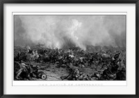 Framed Battle of Gettysburg (digitally restored, black & white)