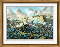 Framed Civil War Print Depicting the Union Army's Capture of Fort Fisher