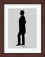 Framed Silhouette of President Abraham Lincoln with Signature