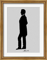 Framed Silhouette of President Abraham Lincoln with Signature