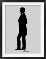 Framed Silhouette of President Abraham Lincoln with Signature