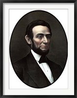 Framed Vintage Civil War Era Artwork of President Abraham Lincoln