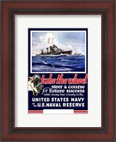 Framed Vintage World War II Navy