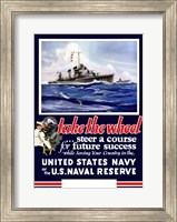 Framed Vintage World War II Navy