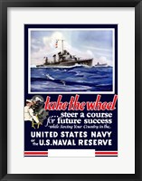 Framed Vintage World War II Navy