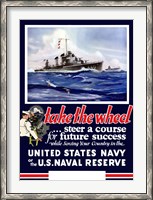 Framed Vintage World War II Navy