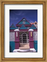 Framed Colorful Buildings and Detail, Willemstad, Curacao, Caribbean