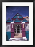 Framed Colorful Buildings and Detail, Willemstad, Curacao, Caribbean