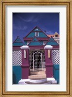 Framed Colorful Buildings and Detail, Willemstad, Curacao, Caribbean