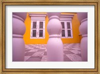 Framed Yellow Building and Detail, Willemstad, Curacao, Caribbean