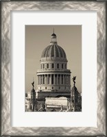 Framed Cuba, Havana, Capitol Building, dawn