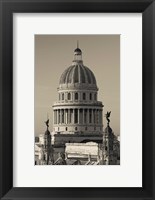 Framed Cuba, Havana, Capitol Building, dawn