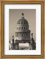 Framed Cuba, Havana, Capitol Building, dawn