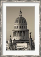 Framed Cuba, Havana, Capitol Building, dawn