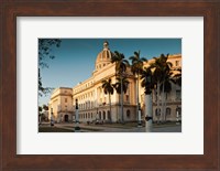 Framed Cuba, Havana, Capitol Building, sunset
