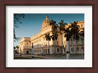 Framed Cuba, Havana, Capitol Building, sunset