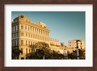 Framed Cuba, Havana, Havana Vieja, Hotel Saratoga, sunset