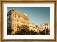 Framed Cuba, Havana, Havana Vieja, Hotel Saratoga, sunset