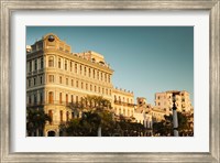 Framed Cuba, Havana, Havana Vieja, Hotel Saratoga, sunset