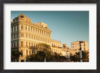 Framed Cuba, Havana, Havana Vieja, Hotel Saratoga, sunset