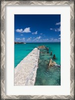 Framed Cuba, Havana, Playas del Este, Playa Jibacoa, pier