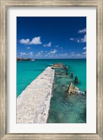 Framed Cuba, Havana, Playas del Este, Playa Jibacoa, pier