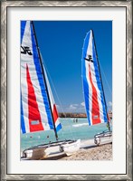 Framed Cuba, Matanzas, Varadero Beach, leisure boats